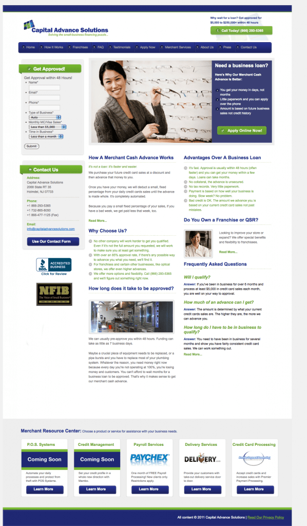 Capital Advance Solutions screenshot