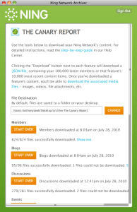 Ning Network Archiver