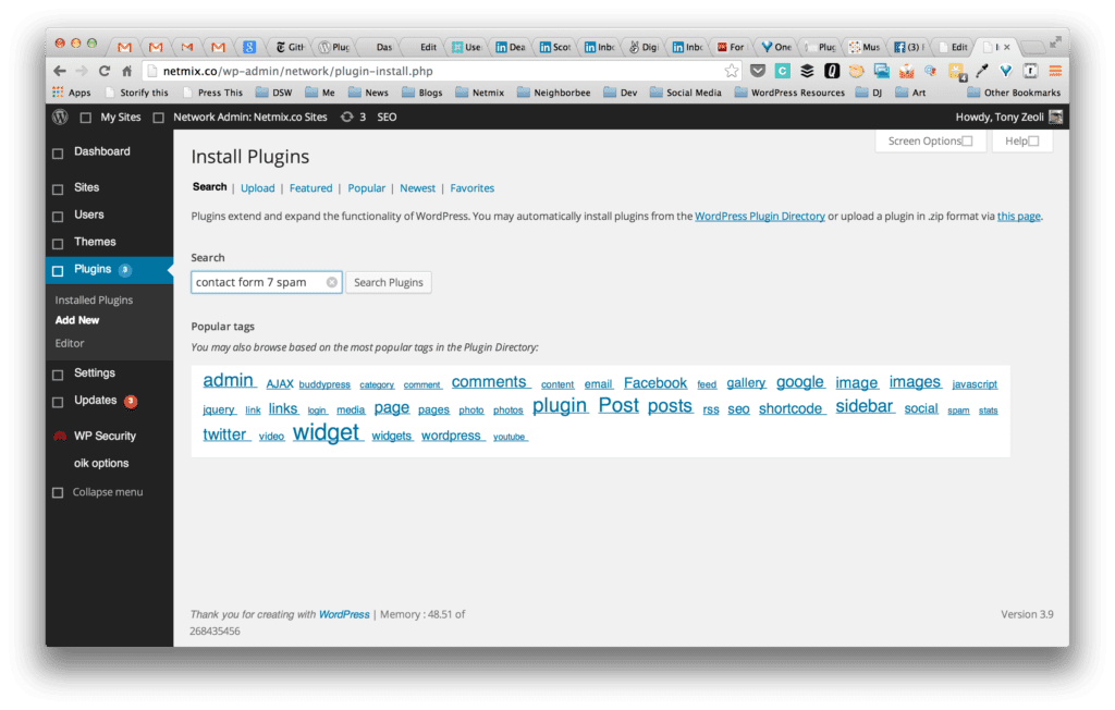 Search WordPress Plugins Repository Screenshot