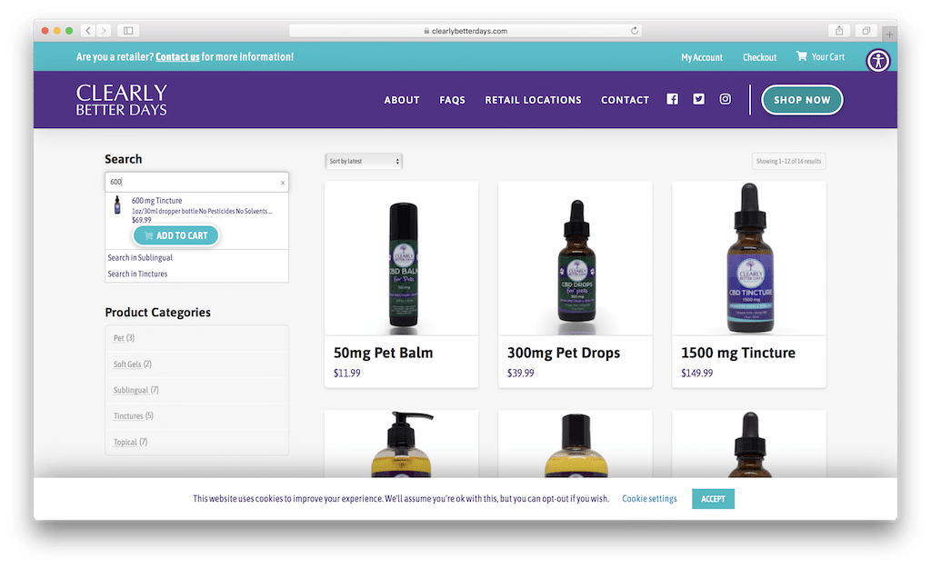 Clearly Better Days Autocomplete Product Search for WooCommerce